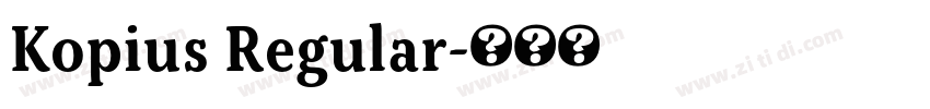 Kopius Regular字体转换